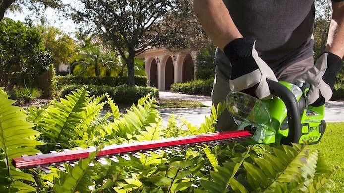 Using Greenworks Hedge Trimmer