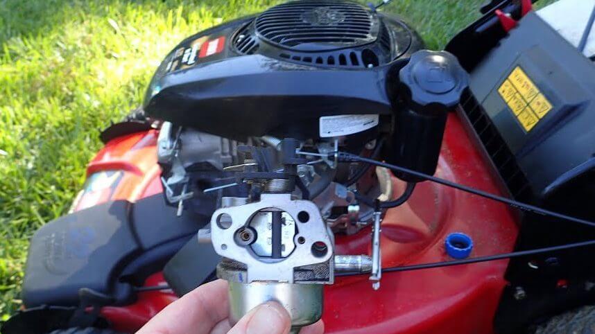 clean lawn mower carburetor -
