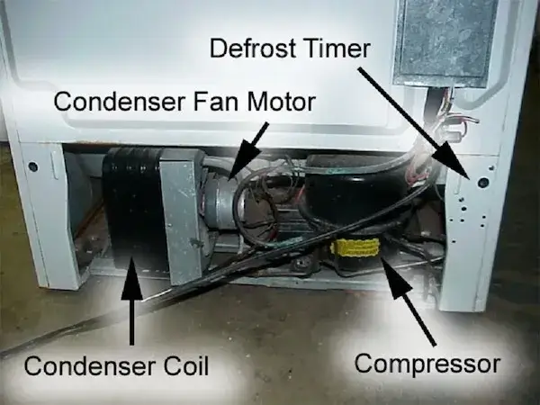 Refrigerator condenser motor diagram