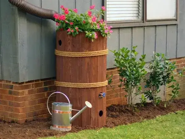 Rain Barrel with planter - best home gear