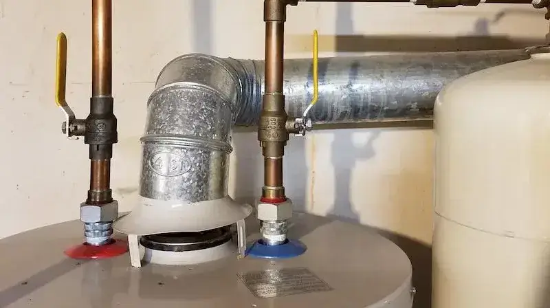 hot and cold water valve on water heater