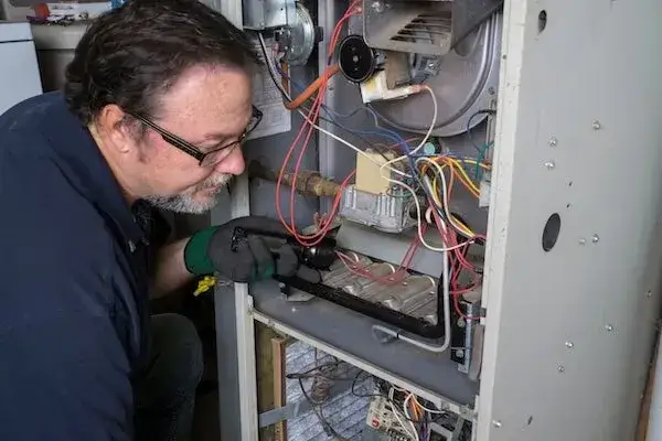 Inspecting Burners in Furnace