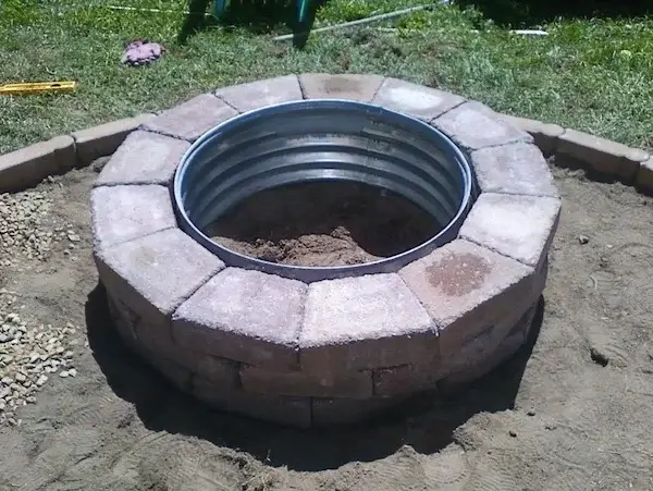 besthomegear.com image of fire pit with galvanized fire pit ring insert