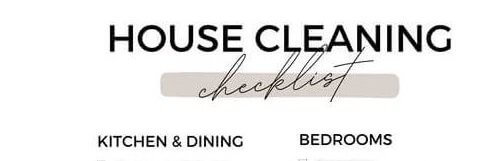 image of home cleaning checklist