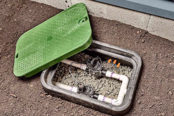 image of irrigation system "valve box"